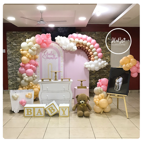 decoracion de baby shower arcoiris