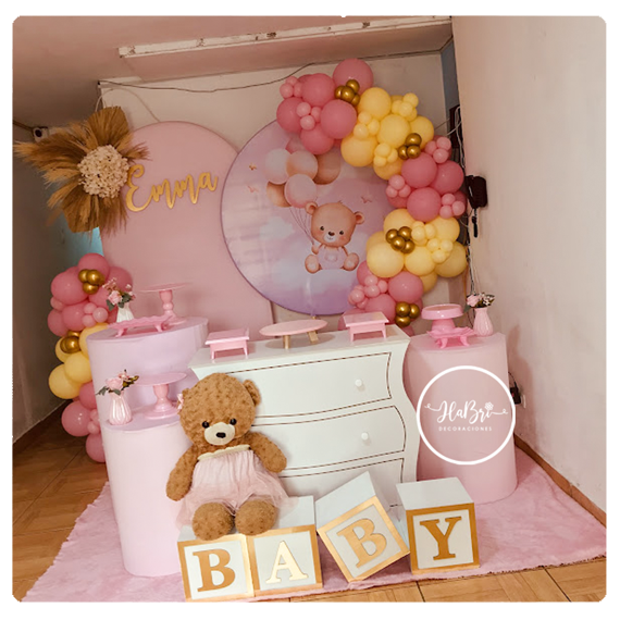 Decoracion de baby shower osita